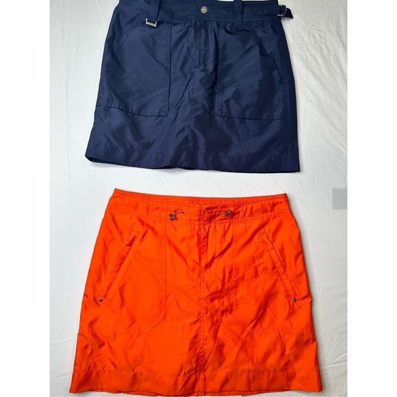 Ralph Lauren Golf- Pair of two golf skorts, navy & orange, size 2 - Picture 1 of 15